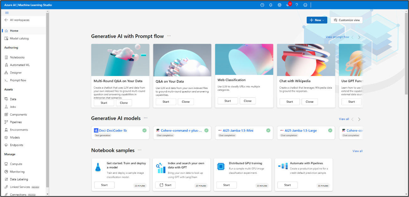 azure-machine-learning-interface